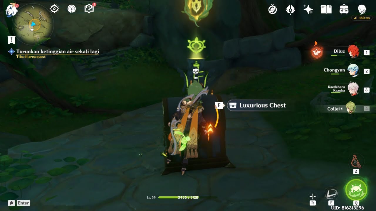 Turunkan ketinggian air sekali lagi - Genshin Impact Sumeru World Quest