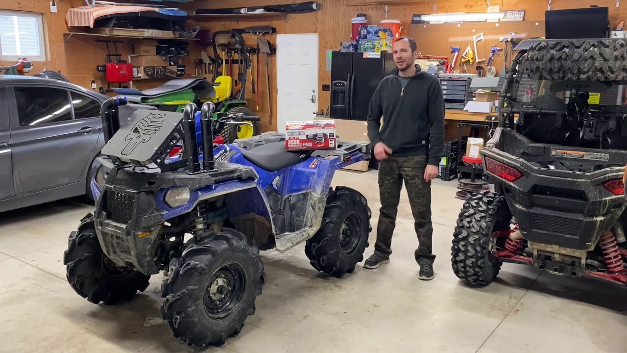 Sportsman 450 build EP 07 winch install!
