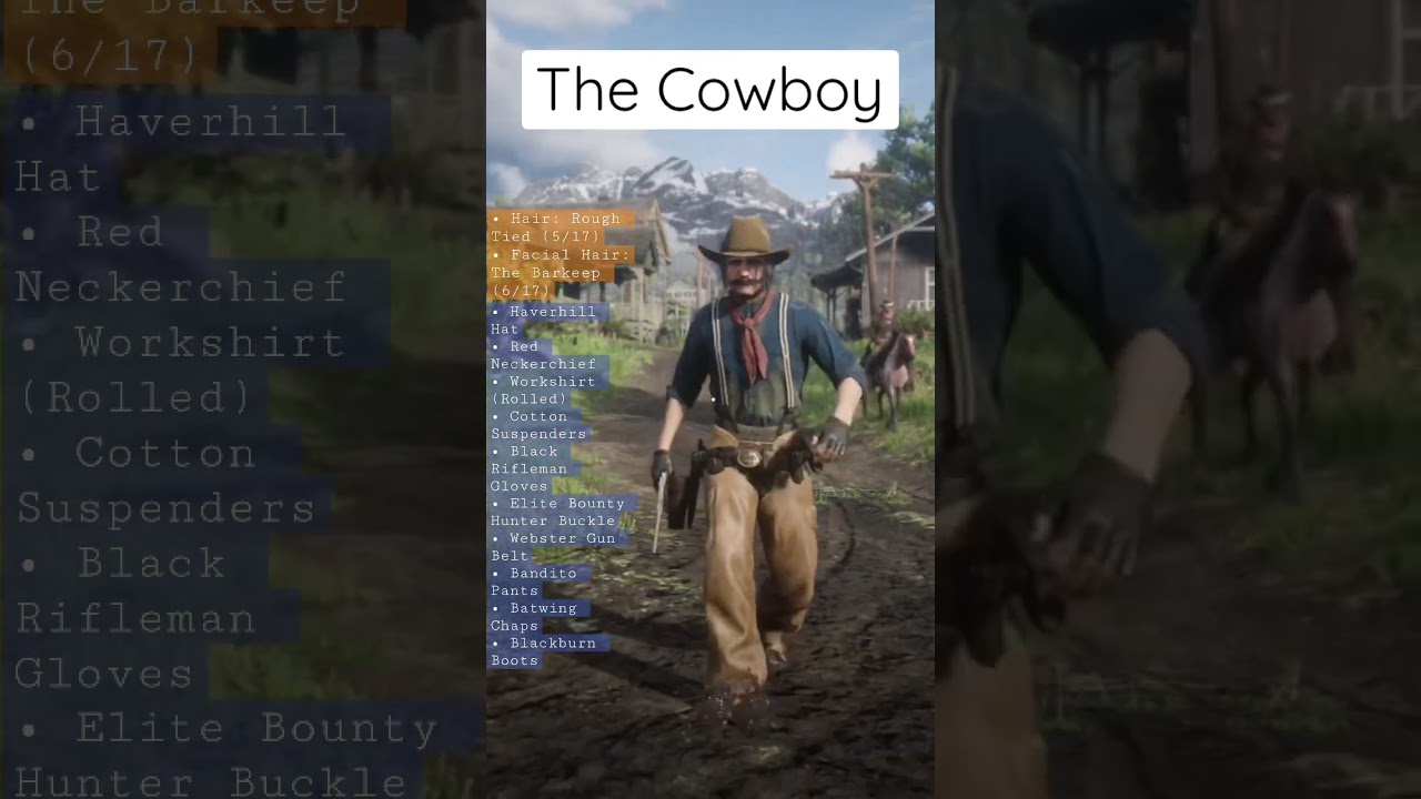 Wild West Cowboy Red Dead Online Outfit Idea #reddeadonline #rdo #rdr2