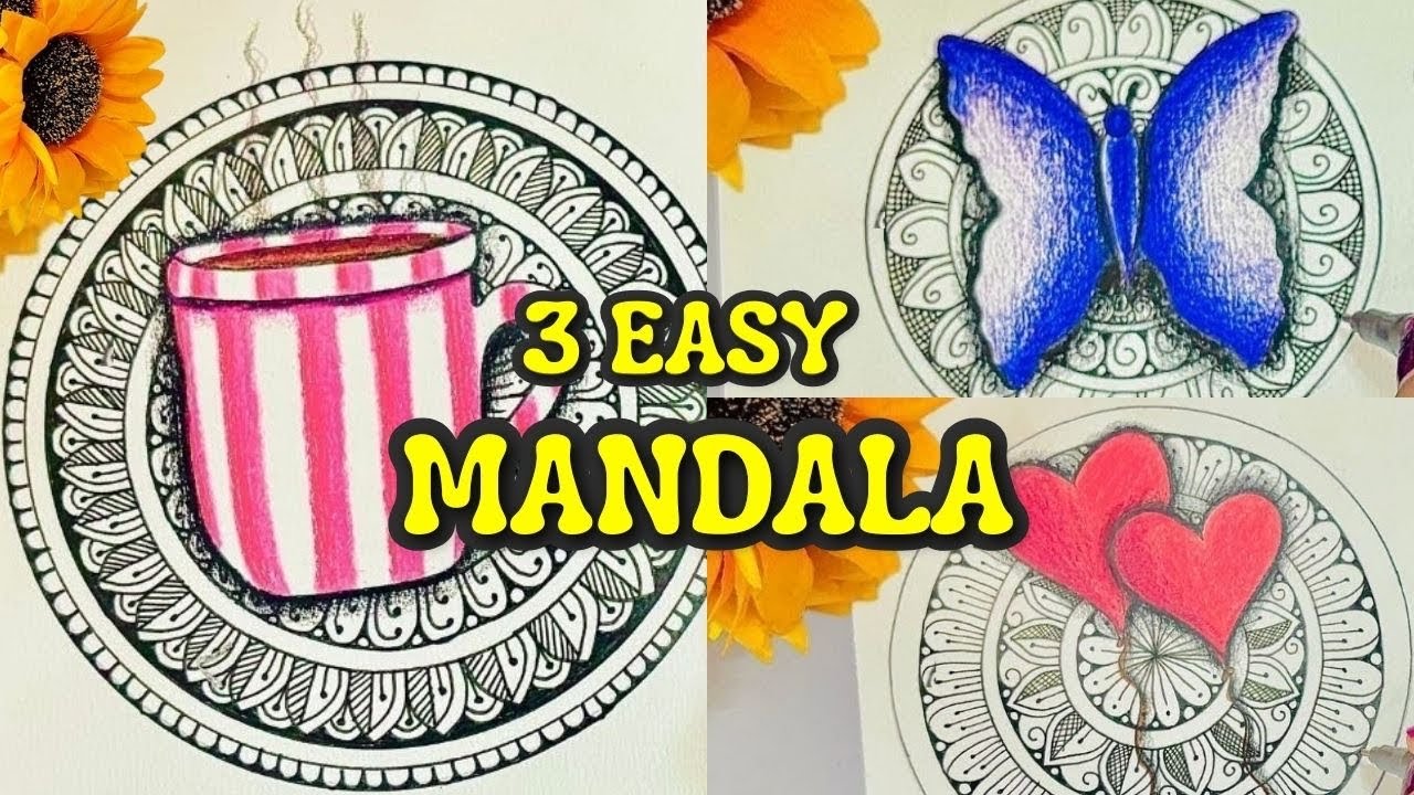 3 Easy Mandala Designs for Beginners | Relaxing Mandala Art Compilation 🎨✨ | SwaminiVlogs