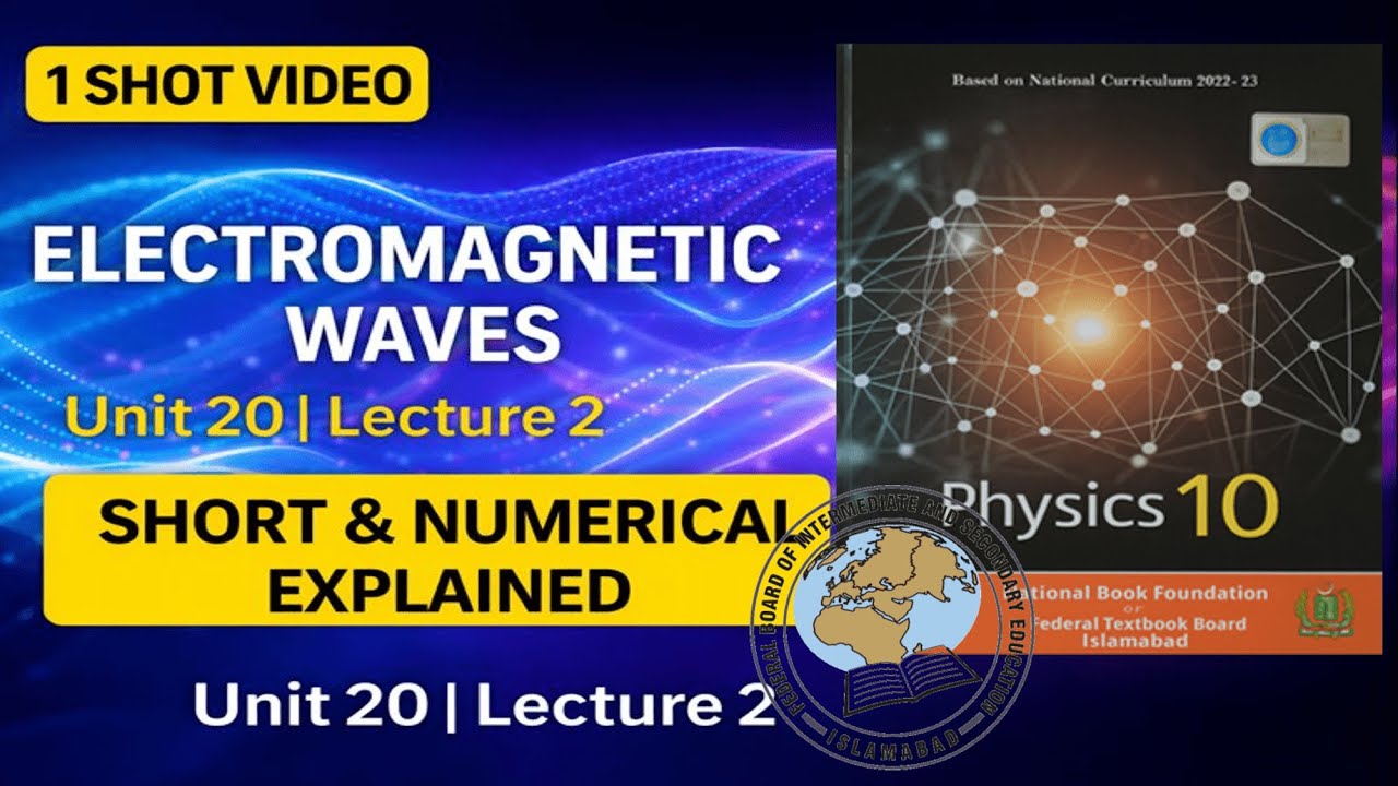 Class 10 Physics | Unit 20 Electromagnetic Waves | All Short Questions + Numericals Solved