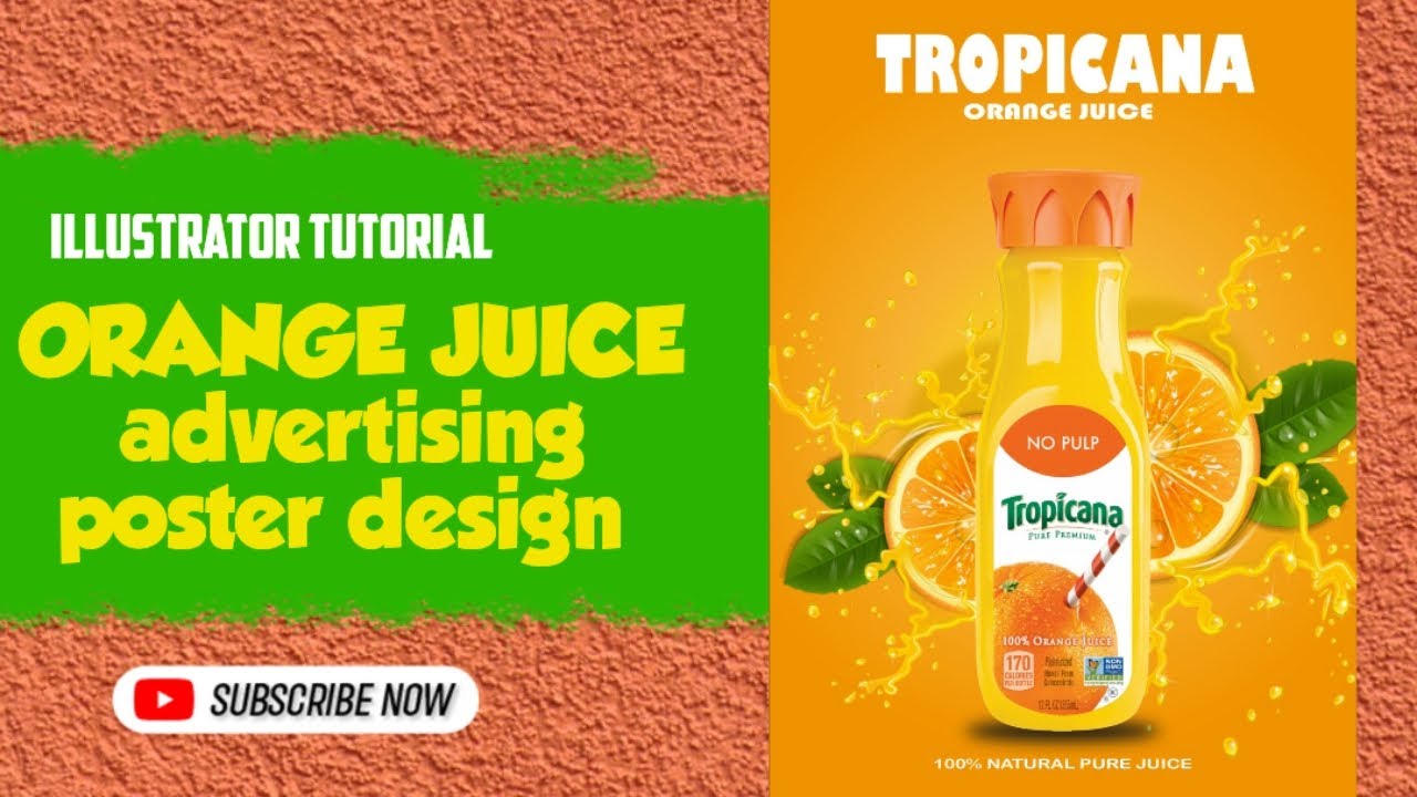 Orange Juice advertising poster design | Naxx Ads& Media| illustrator| Graphic designing