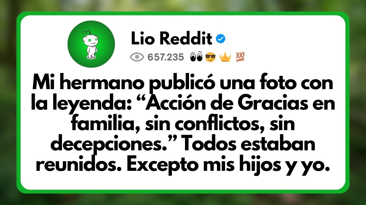 Mi Hermano Publicó una foto con la Leyenda: “Acción de Gracias en Familia, sin Conflictos...