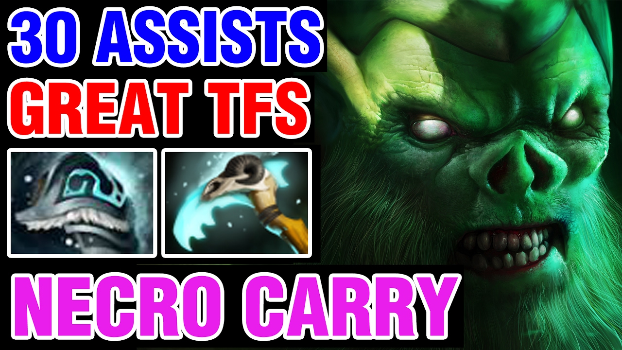 NECRO CARRY - GREAT TEAM FIGHTS, 30 ASSISTS - 633 8000MMR Player - Dota 2
