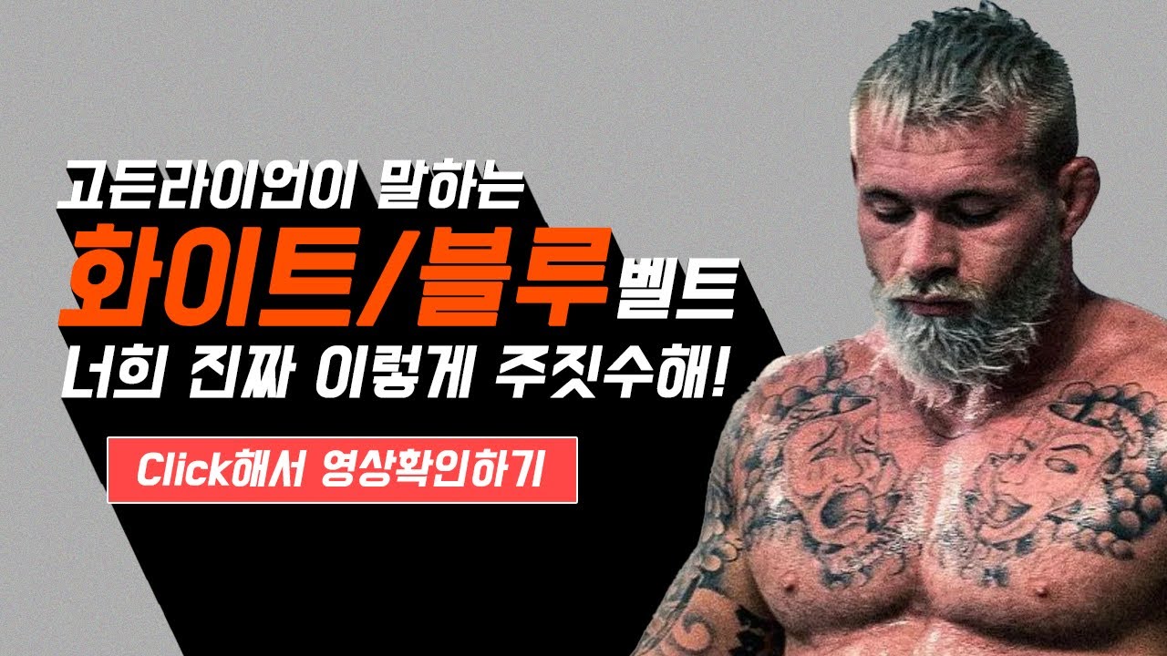 주짓수 1타, 고든 라이언이 알려주는 화이트, 블루 벨트가 해야할 것들