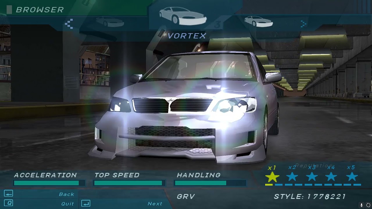 NFS Underground Mitsubishi Lancer Customization