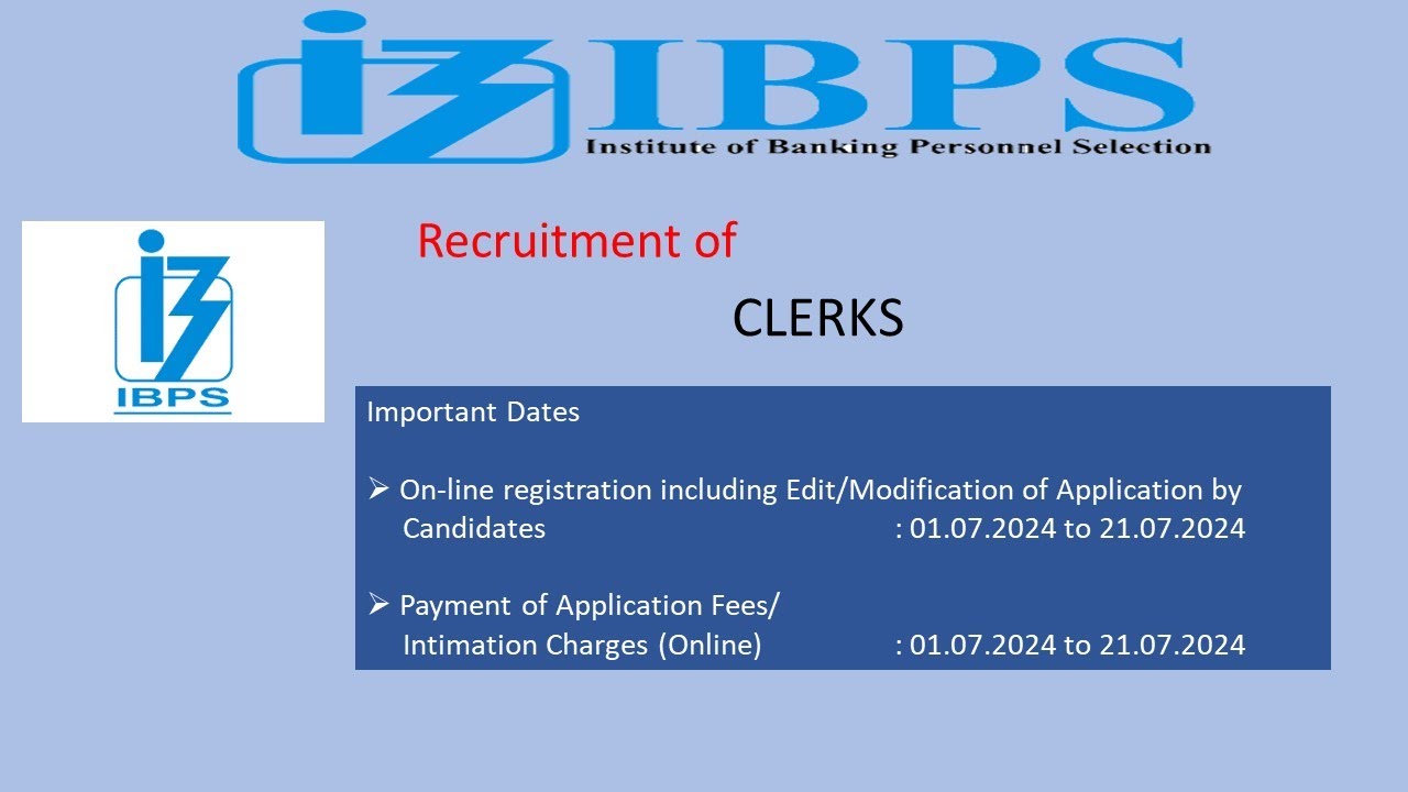 IBPS Clerk #clerkjobs #clerkjob #bankingjobs #ibpsclerk