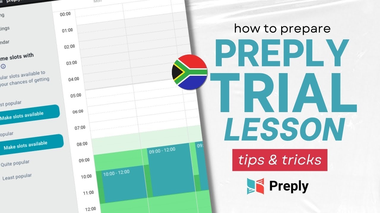[ PREPLY TUTORS] How to Prepare for your  First Trial Lesson  | English Online Tutors South Africa
