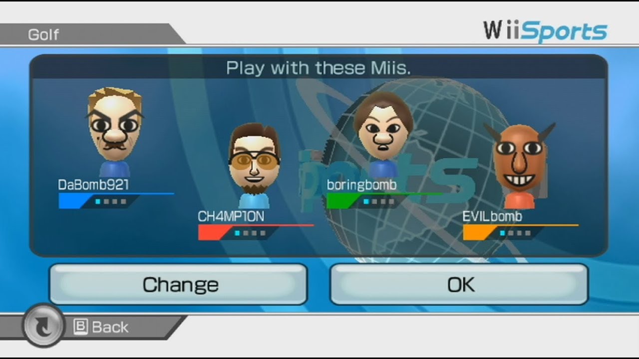 Wii Sports Golf 4 player