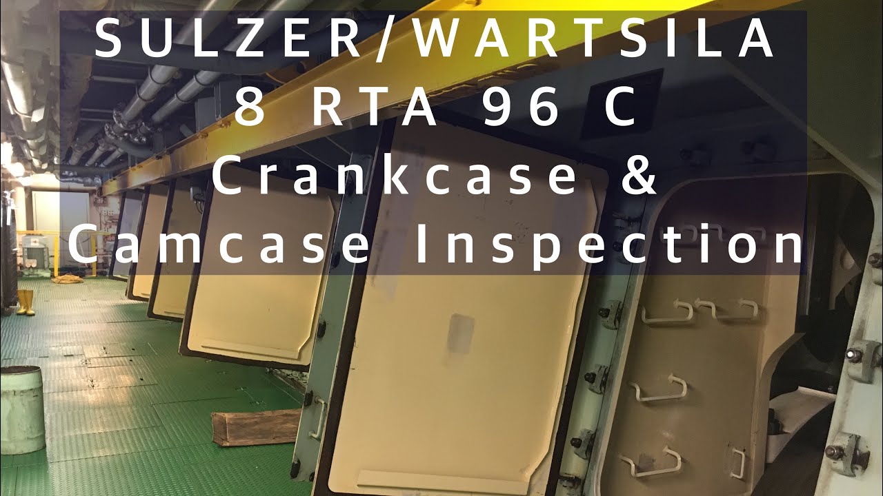 SULZER 8 RTA 96 C Marine Diesel Engine Crankcase and Camcase Inspection| Two Stroke Marine Diesel
