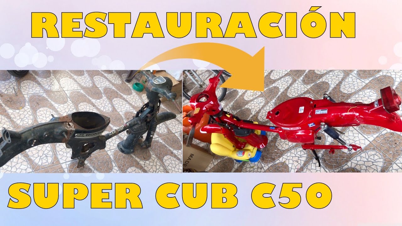 RESTAURACIÓN COMPLETA HONDA SUPER CUB C50 DETERIORADO