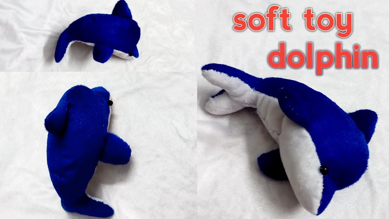 soft toy making...how to make dolphin soft toy....making toy and teddy tutorial...