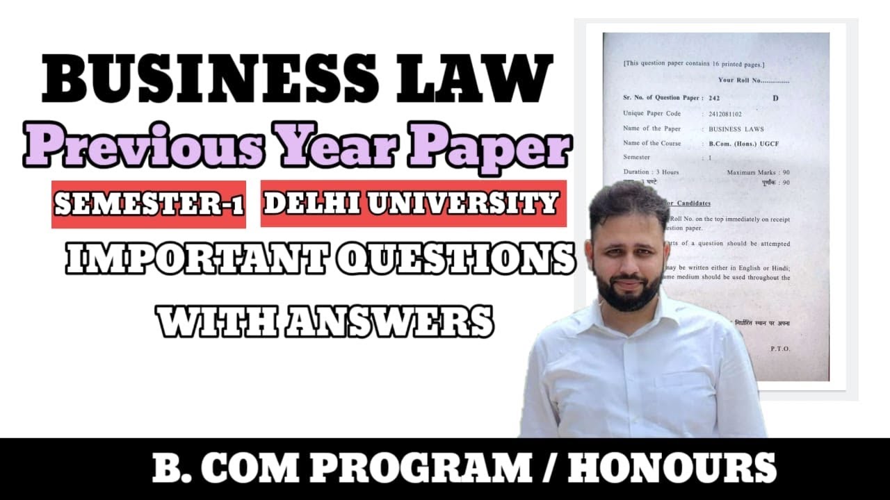 Business Law DU PYQ (2025)
