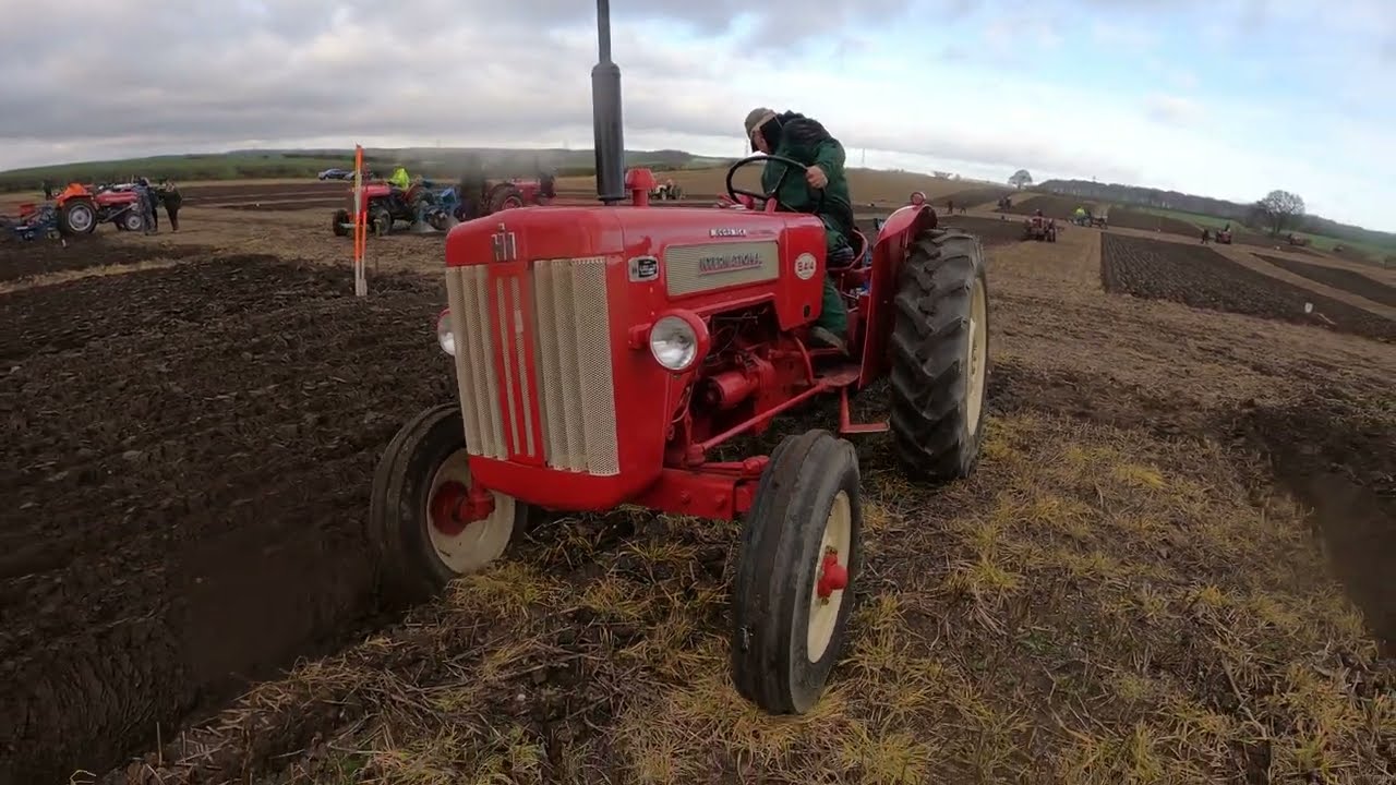 1965 McCormick IH B414 2.5 Litre 4-Cyl Diesel Tractor (43 HP) with Plough