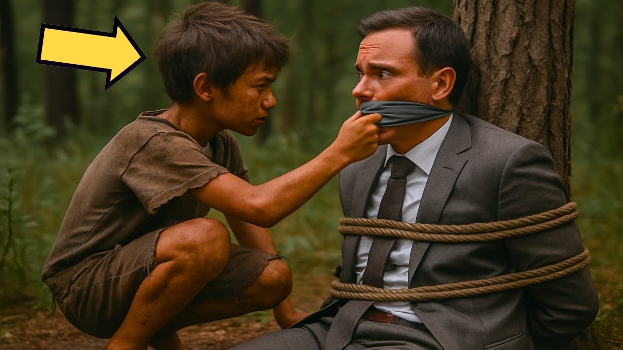 NIÑO HUMILDE VE A HOMBRE DE TRAJE ATRAPADO EN LA SELVA Y LO QUE PASA DESPUÉS SORPRENDE