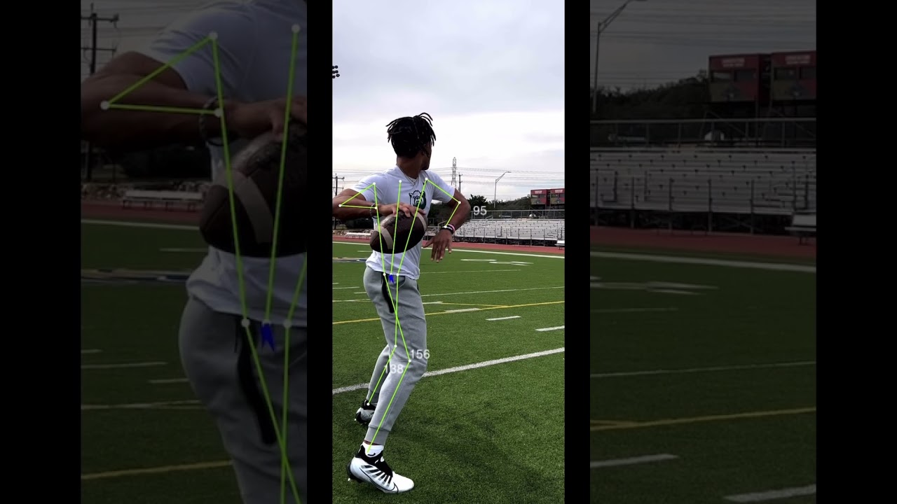 Slo-Motion Body Mapping of Quarterback Ty Hawkins Throwing