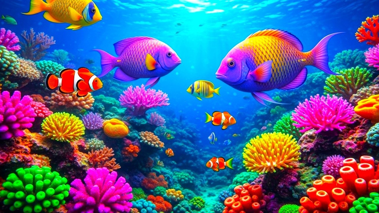The Best 4K Aquarium - Dive Into The Mesmerizing Underwater Realm, Sea Jellyfish, Coral Reefs. #76