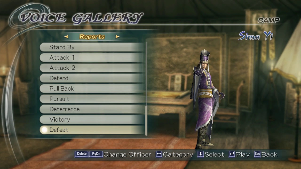Dynasty Warriors 6 - Sima Yi Voice Gallery