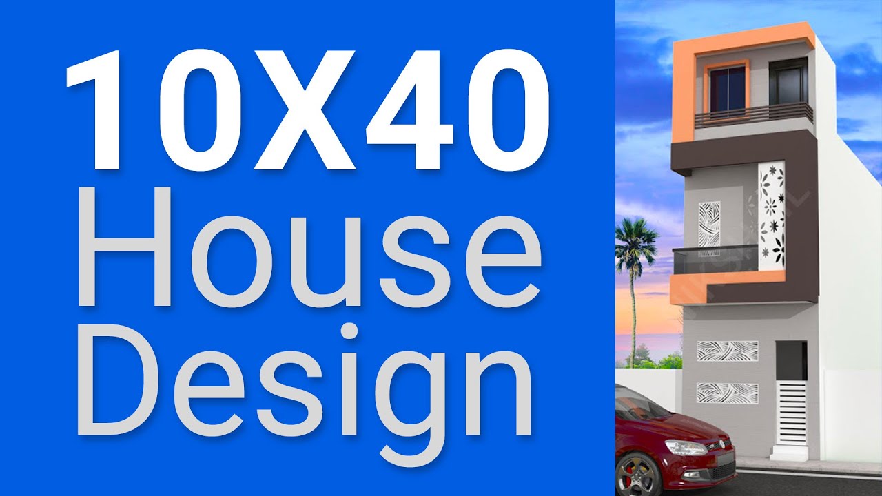 10X40 Small House design and 3d floor plan