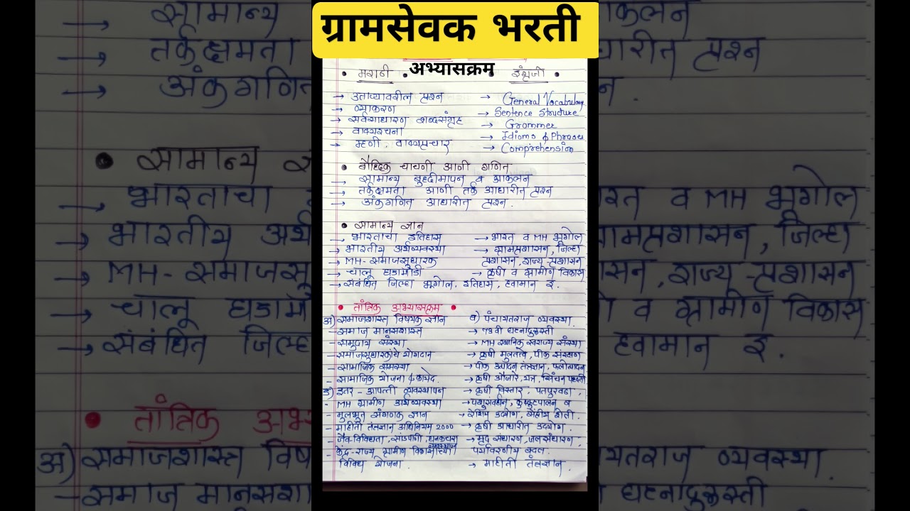 #gramsevak bharati 2025 syllabus #gramsevakclasses #gramsevakbharti #gramsevakexam2025 #talathi