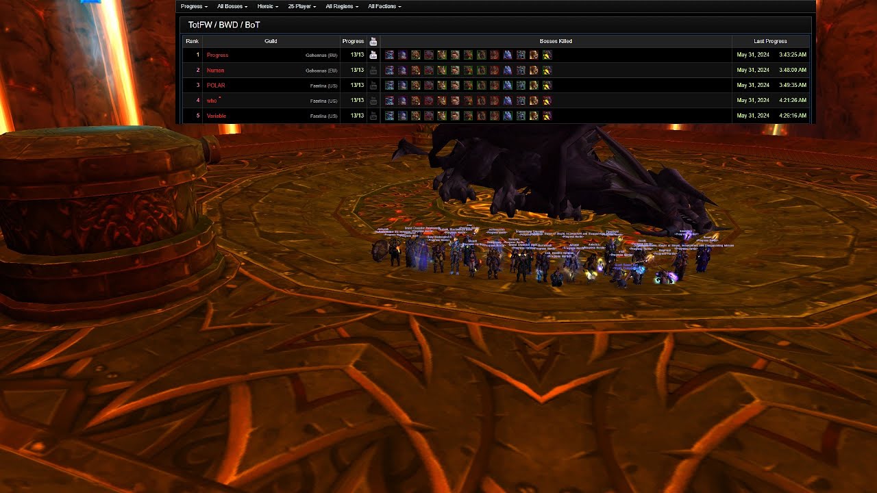 [Progress] WORLD FIRST - T11 CATA 25 HC - DEMO/AFF WARLOCK POV