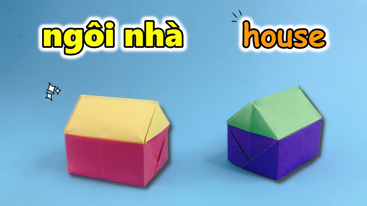 Hướng dẫn cách gấp ngôi nhà đơn giản 🏡 How to make a paper house 🏠 gấp giấy ngôi nhà  l  집접기