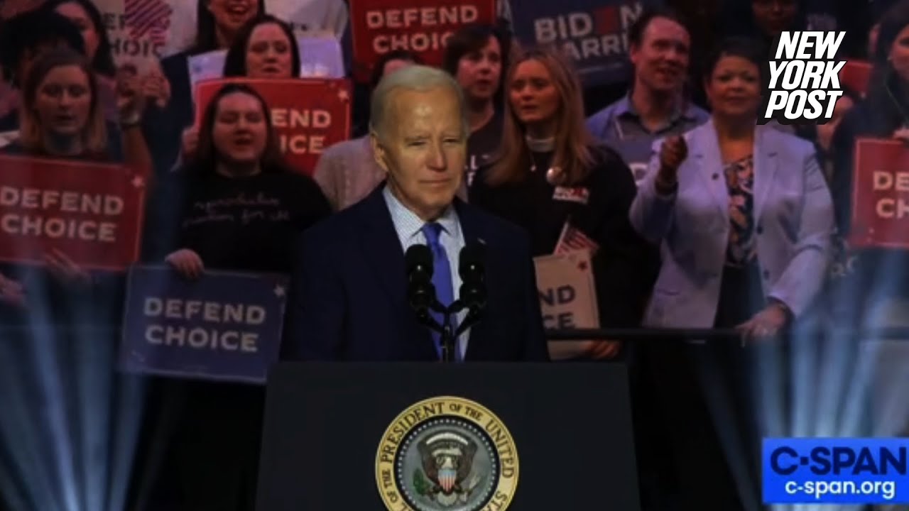 Biden interrupted 10 times by Gaza hecklers at abortion campaign rally