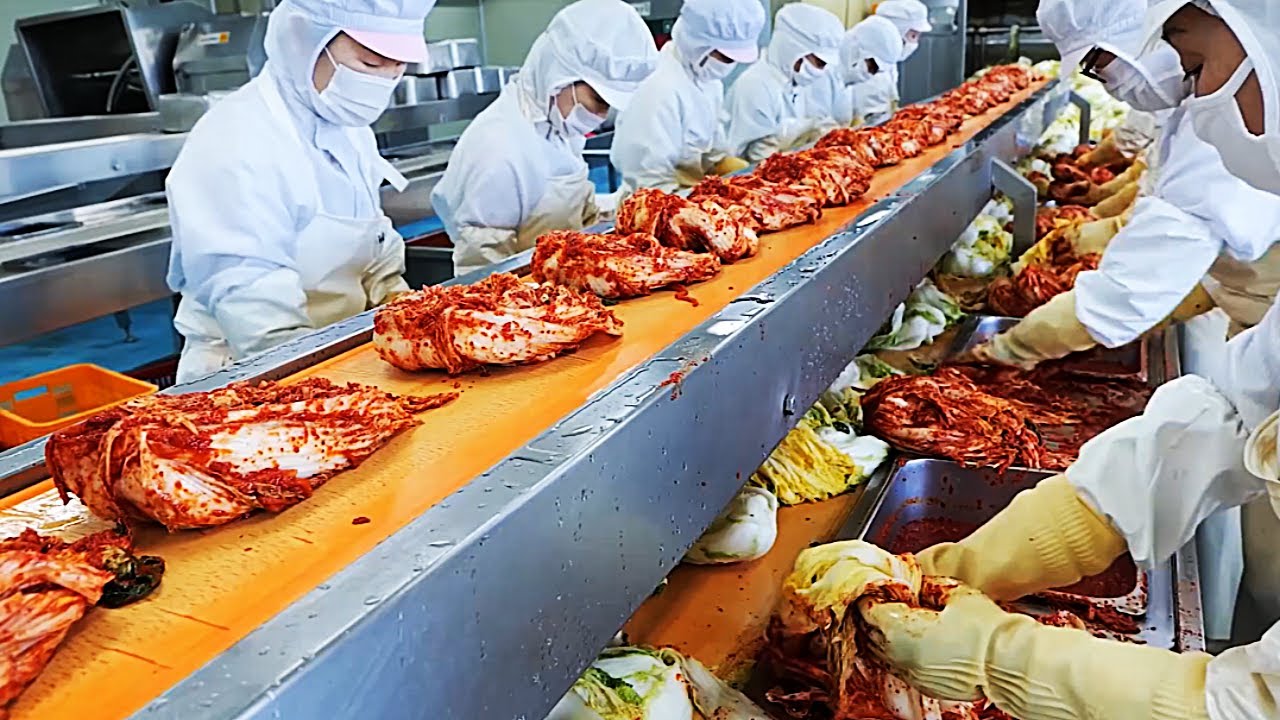 Inside Korea&rsquo;s Biggest Kimchi Factory | Mass Production for Convenience Stores