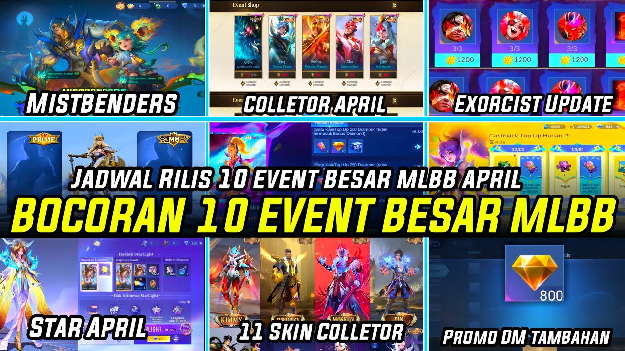BOCORAN 10 EVENT BESAR MOBILE LEGENDS 2026 ! MISTBENDERS, EXORCISTS, PILIHAN COLLETOR APRIL, STAR