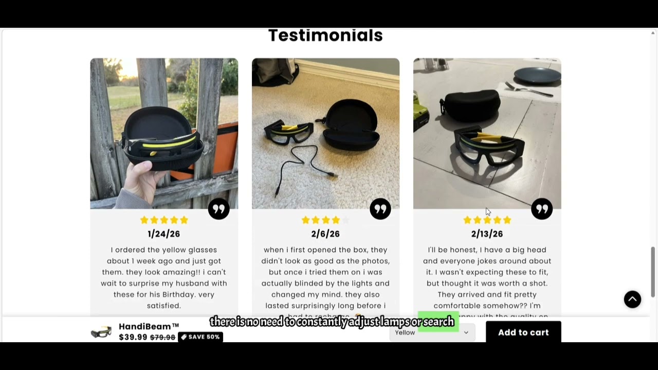 Meet HandiBeam™ LED Glasses Legit or scam