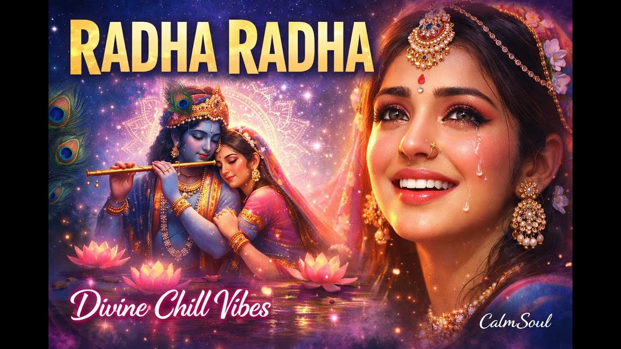 Radha Radha | Divine Krishna Bhakti | CalmSoul Melodies Official | Peaceful LoFi Flute 4K 