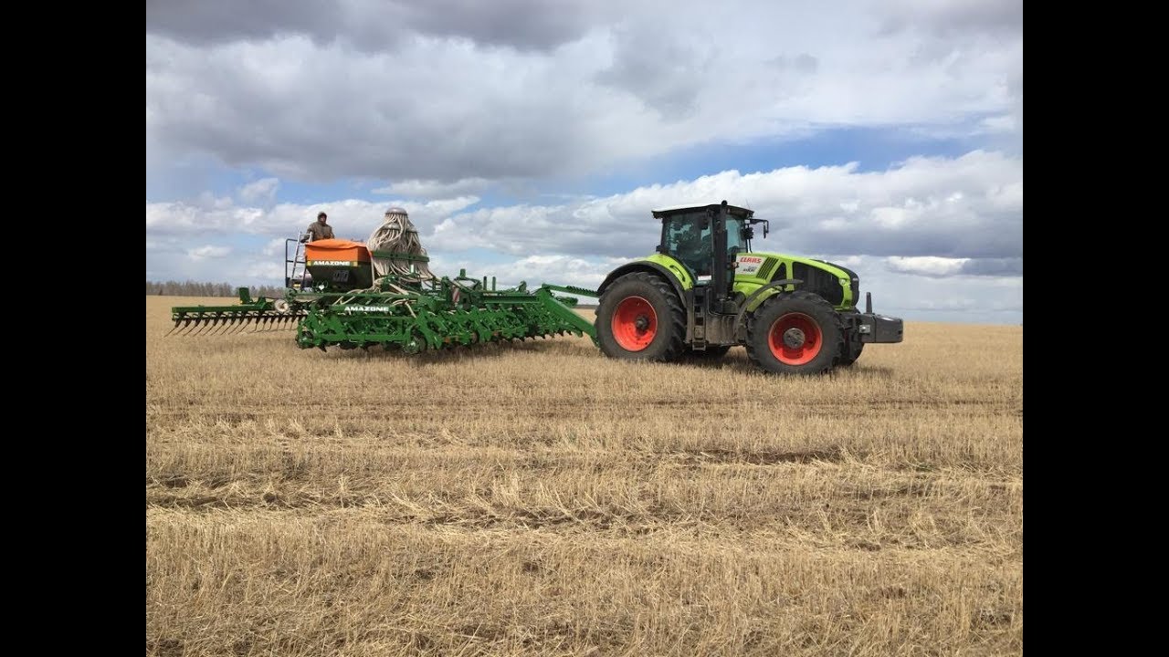 CLAAS AXION 940 & AMAZONE DMC 9000-2. Иркутская область. Посев зерновых и рапса.