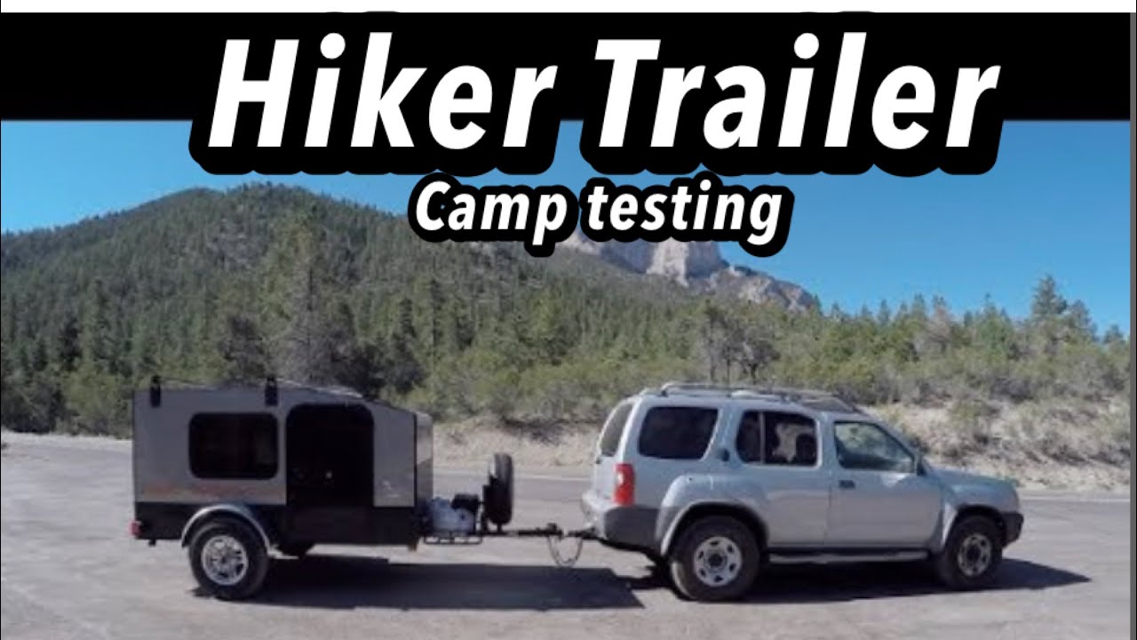 Camp testing a Hiker Trailer tear drop trailer - RuggedTearDrops.com