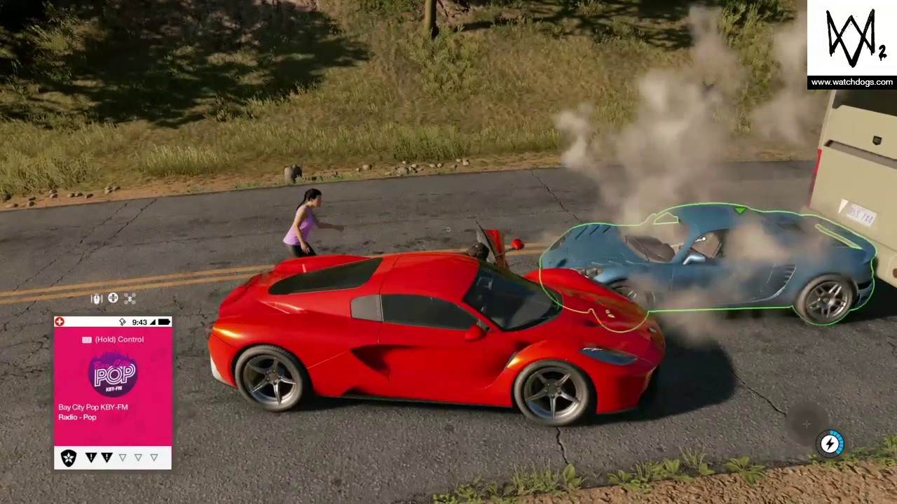 لقطات مضحكة :الانسان الطائر watch dogs 2