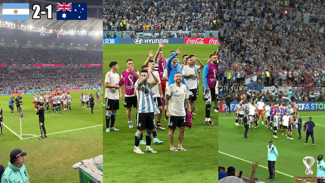Argentina Players And Fans Crazy Celebrations After 2-1 Win Against Australia At The World Cup