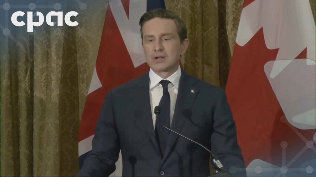 Conservative Leader Pierre Poilievre gives a speech in London, U.K. – March 3, 2026