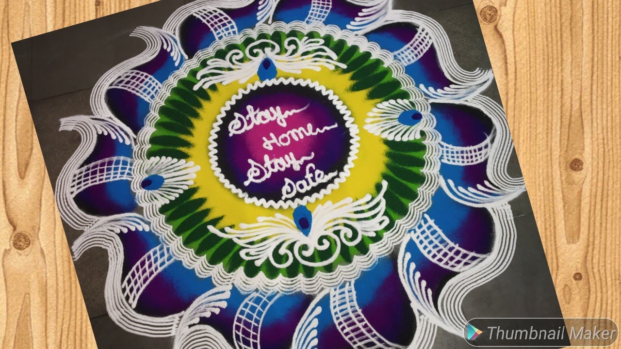 Very easy and beautiful sanskar bharti rangoli #stayhome #staysafe