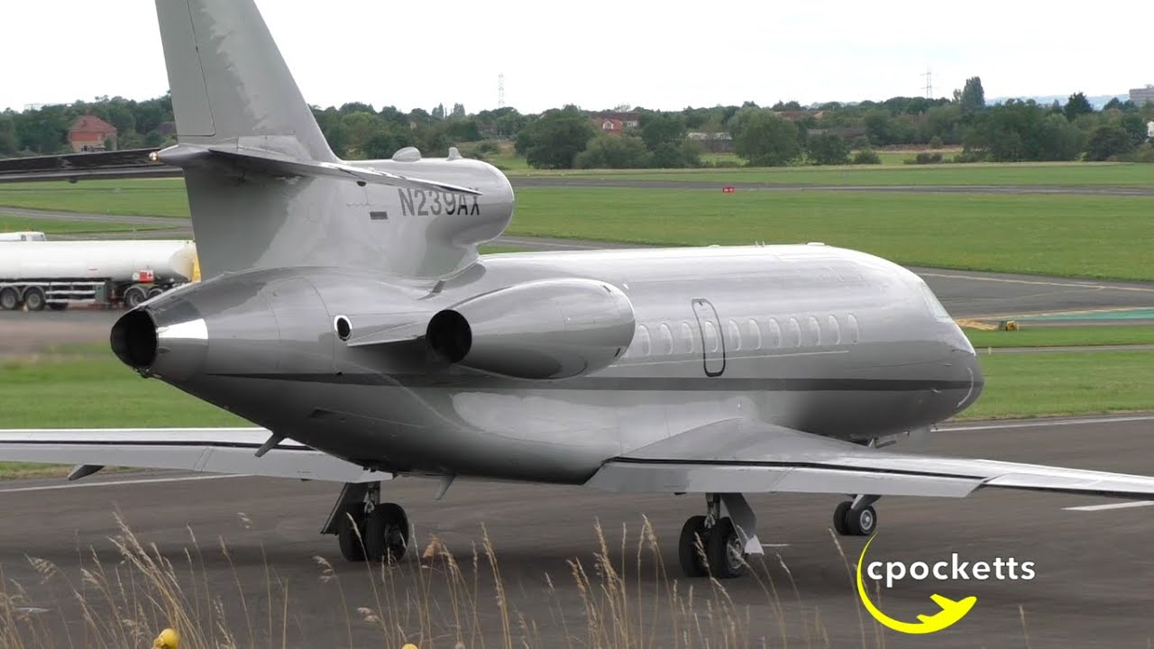 Great Looking Dassault Falcon 900 N239AX - Extreme Close up Take off - Gloucestershire Airport