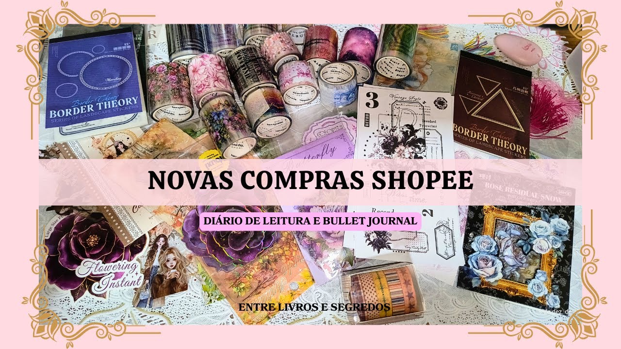 Compras Shopee para diário de leitura e bullet/reading journal