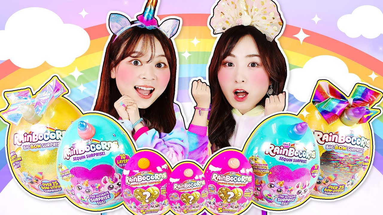神奇的彩虹獨角魔法蛋！驚喜盲蛋開蛋記! Giant Eggs with Unicorn Horns !小伶玩具 | Xiaoling toy