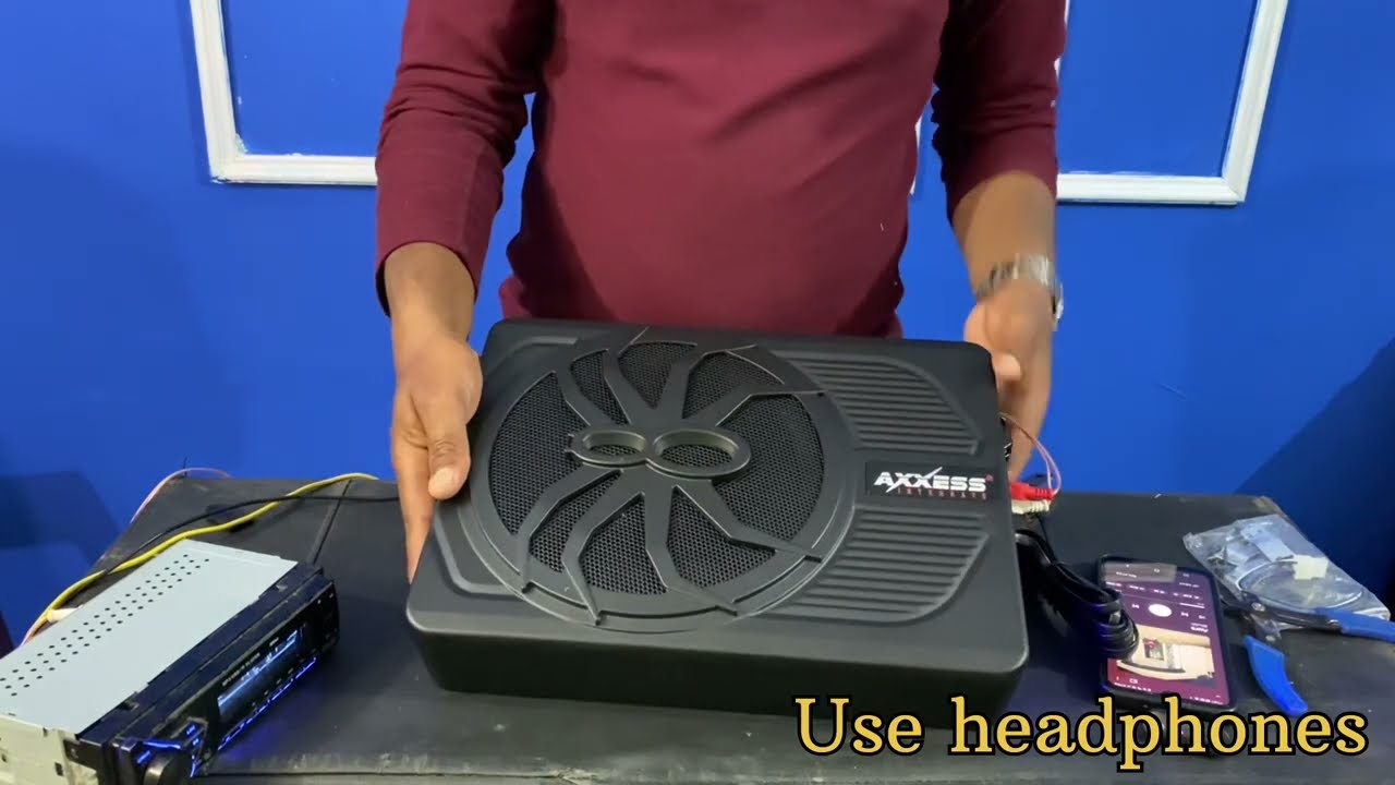 Axxess integrated Under seat subwoofer unboxing and sound test