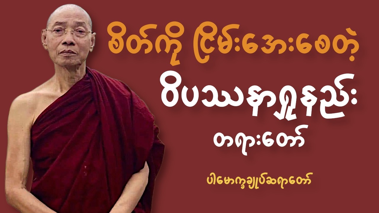 စိတ်ကိုငြိမ်းအေးစေသော_ဝိပဿနာရှုမှတ်နည်းတရားတော်_ပါချုပ်ဆရာတော်_Samatha_and_Vipassana_Meditation