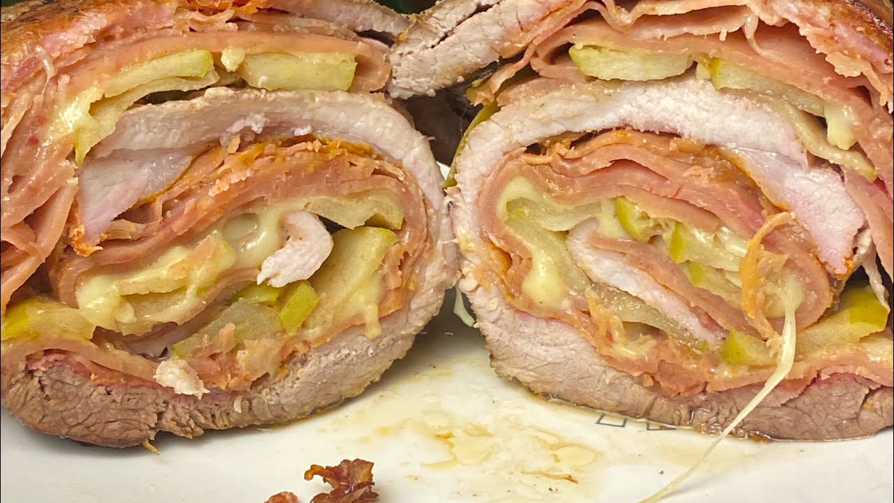CERDO RELLENO CON JAMÓN Y QUESO | SIN HORNO | Fácil y rápido | Recetas con Fuccz