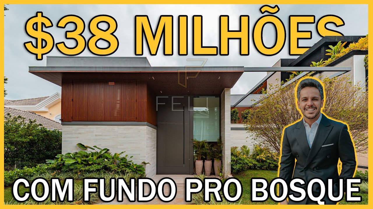 MANSÃO NO TAMBORÉ EM ALPHAVILLE SÃO PAULO COM DUAS PISCINAS E VISTA PARA O BOSQUE - R$38.000.000,00