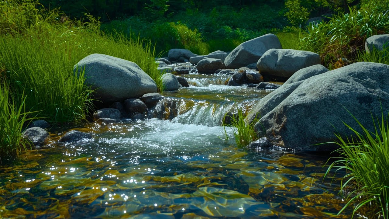 Peaceful River Flow in the Forest 🌲 Nature Sounds LIVE
