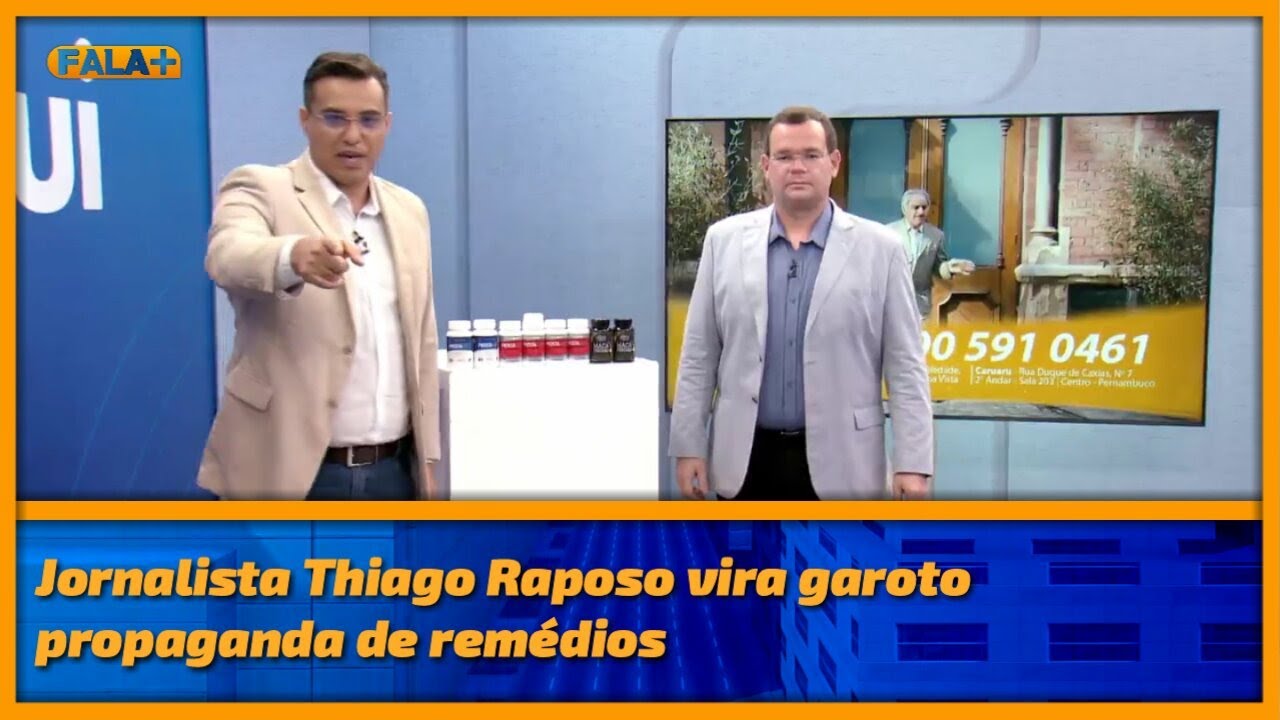 Jornalista Thiago Raposo vira garoto propaganda de rem&eacute;dios #ExclusivaFalaMais