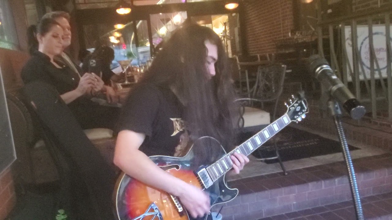 Talented  young #guitarist is #busking #Jazz  in #OldTownAlexandria #KingStreet Ep.2