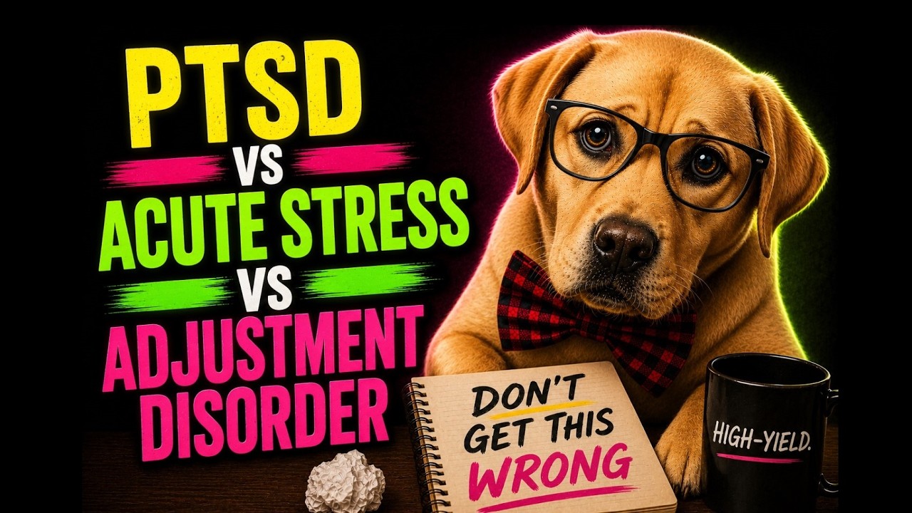 Trauma and stressor related disorders: High Yield USMLE, Psych Shelf, PRITE