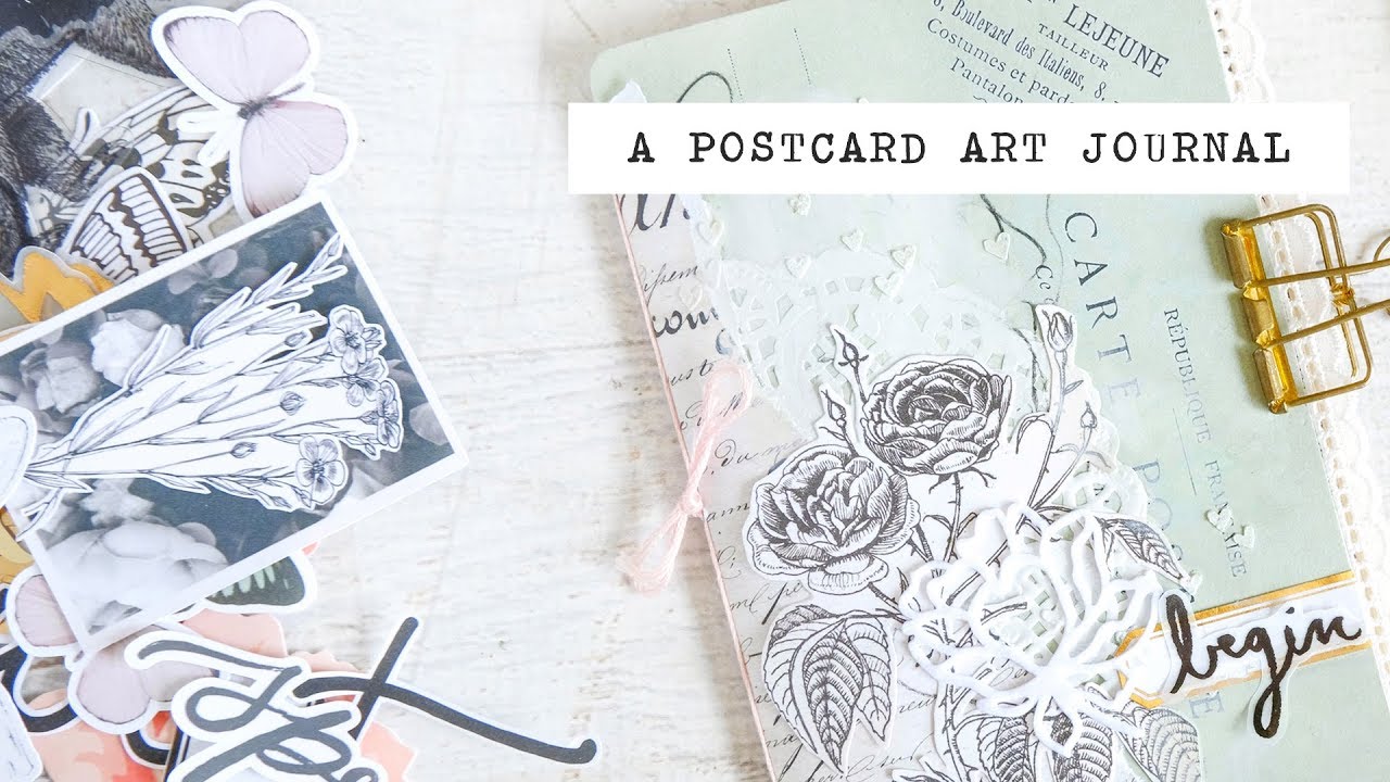 let's make a postcard art journal