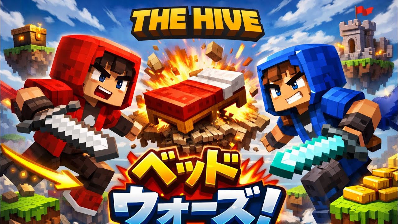 久々のベットウォーズ！#minecraft #hive #bedwars 